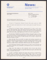 Department of Transportation News Releases JulyDecember 1986