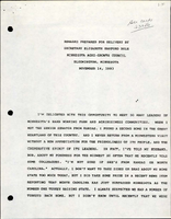 Remarks Prepared for Delivery by Secretary Elizabeth Hanford Dole to the Minnesota AgriGrowth Council