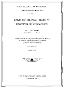 Cone of Silence Tests at Knoxville Tennessee