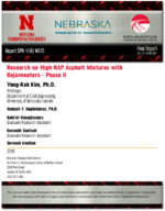 Research on HighRAP Asphalt Mixtures With Rejuvenators  Phase II