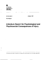 Literature Search for Psychological and Psychosocial Consequences of Injury
