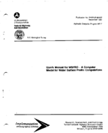 Users Manula for WSPRO  A Computer Model for Water Surface Profile Computation Hydraulic Computer Program HY7