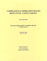 Compliance  operating rules  results of a focus group