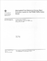 Interrupted flow reference energy mean emission levels for the FHWA Traffic Noise Model