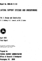 Lateral Support Systems And Underpinning Volume I Design And Construction
