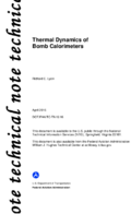 Thermal Dynamics of Bomb Calorimeters