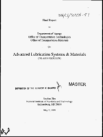 Advanced Lubrication Systems and Materials Final report