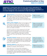 Communication is Key Items to Consider
