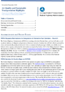 Air Quality and Sustainable Transportation Highlights NovemberDecember 2020