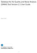 Database for Air Quality and Noise Analysis DANA Tool Version 21 User Guide