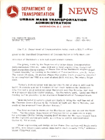 Department of Transportation News Urban Mass Transportation Administration UMTA 7295