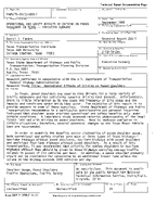 Operational and Safety Effects of Driving on Paved Shoulders in Texas Executive Summary