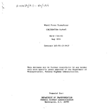 Wheel Force Transducer Calibration Report