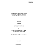 The Population Biology of the Spotted Salamander Ambystoma maculatum Inhabiting Penn State Erie Wetlands