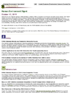 Human Environment Digest October 17 2019