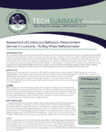Assessment of continuous deflection measurement devices in Louisiana  rolling wheel deflectometer  technical summary