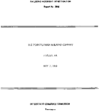 Interstate Commerce Commision Report of the Accident  Investigation Occuring on the PENNSYLVANIA FRAZER PA
