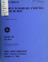 Economics of the maximum limits of motor vehicle dimensions and weights