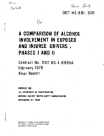A Comparison of Alcohol Involvement in Exposed and Injured Drivers Phases I and II