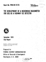 The Development of a Microwave Radiometer for Use as a Highway Ice Detector