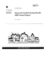 Drug and alcohol testing results 2000 annual report