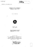 Locomotive to Automobile Baseline Crash Tests