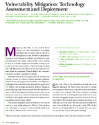 Vulnerability Mitigation Technology Assessment and Deployment