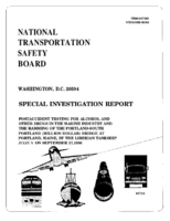 Postaccident Testing for Alcohol and other Drugs in the Marine Industry and the Ramming of the PortlandSouth Portland Million Dollar Bridge at Portland Maine by the Liberian Tankship Julie on September 27 1996 Special Investigation Report