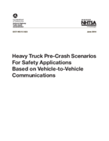 Heavy truck precrash scenarios for safety applications based on vehicletovehicle communications