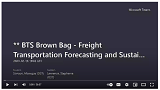 BTS Brown Bag Freight Transportation Forecasting and Sustainability Analysis  TRB Best Paper