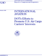 International Aviation DOTs Efforts to Promote US Air Cargo Carriers Interest