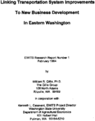 Linking Transportation System Improvements To New Business Development In Eastern Washington