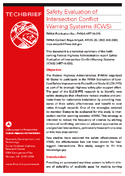 Safety evaluation of intersection conflict warning systems ICWS TechBrief