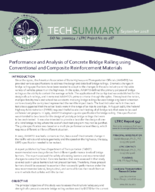 Performance and Analysis of Concrete Bridge Railing using Conventional and Composite Reinforcement Materials Tech Brief