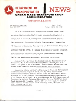 Department of Transportation News Urban Mass Transportation Administration UMTA 7547