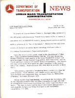 Department of Transportation News Urban Mass Transportation Administration UMTA 7318