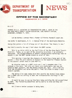 Remarks by US Secretary of Transportation John A Volpe at the Bay Area Rapid Transit System Dedication