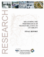 Measuring the performance of transit relative to livability