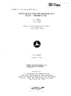 Electrical Insulation Fire Characteristics Volume I Flammability Tests