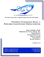 Pavement evaluation using a portable lightweight deflectometer