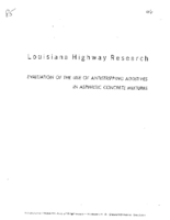 Evaluation of the use of antistripping additives in asphaltic concrete mixtures