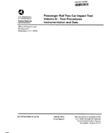 Passenger Rail TwoCar Impact Test Volume III Test Procedures Instrumentation and Data
