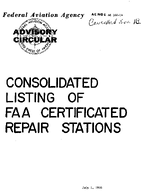 AC 1401A Consolidated Listing of FAA Certificated Repair Stations