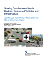 Sharing Data between Mobile Devices Connected Vehicles and Infrastructure Task 10 D2X Hub Prototype Acceptance Test Plan and Summary Report