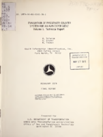 Evaluation of Passenger Counter System for an AVM Experiment Volume I Technical Report