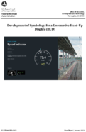 Development of Symbology for a Locomotive HeadUp Display HUD