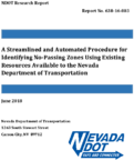 A Streamlined and Automated Procedure for Identifying NoPassing Zones Using Existing Resources Available to the Nevada Department of Transportation