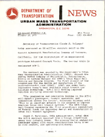Department of Transportation News Urban Mass Transportation Administration UMTA 73111