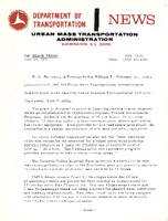 Department of Transportation News Urban Mass Transportation Administration UMTA 7552