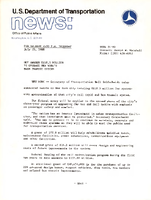 US Department of Transportation News Office of Public Affairs UMTA 2180 DOT Awards 1185 Million to Upgrade New Yorks Mass Transit System